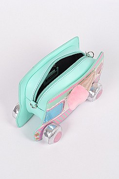 Holographic Ice Cream Truck Clutch