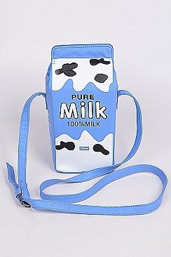 Novelty Milk Clutch & Crossbody Bag