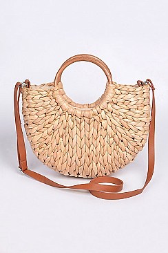 Round Handle Knotted Clutch Bag