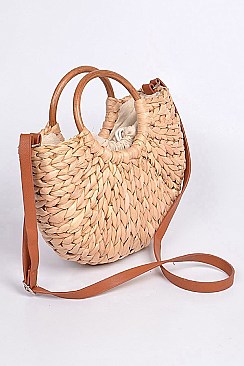 Round Handle Knotted Clutch Bag