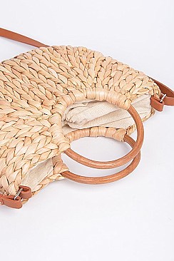 Round Handle Knotted Clutch Bag