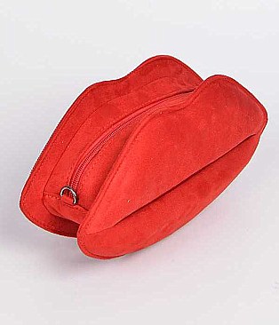 Iconic LIPS Form Crystal Pave Crossbody Bag
