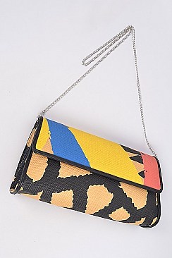 Color Palette Animal Print Clutch
