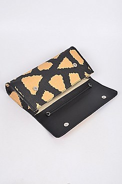 Color Palette Animal Print Clutch