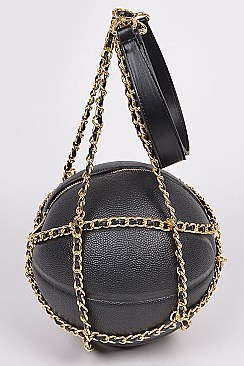 Monotone Basketball Clutch Bag