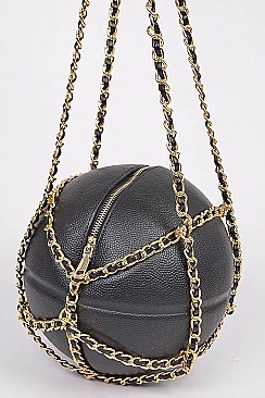 Monotone Basketball Clutch Bag