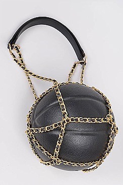 Monotone Basketball Clutch Bag
