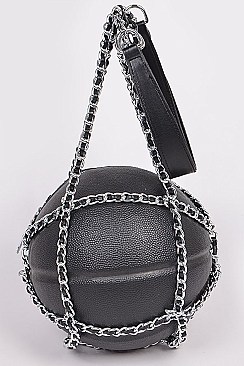 Monotone Basketball Clutch Bag