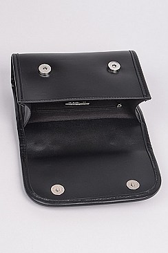 Leatherette Cross Body Clutch