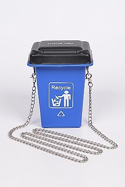 Cute Recycle Trash Can Clutch