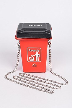 Cute Recycle Trash Can Clutch