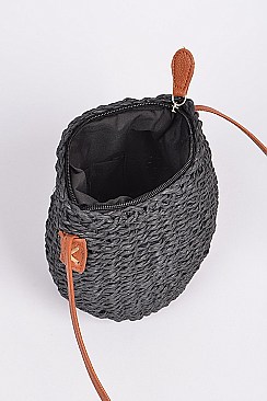 Bucket Paper Straw Clutch