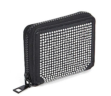 RHINESTONE WALLET WITH OVERSIZED CHAIN