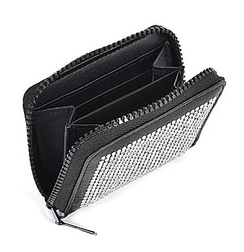 RHINESTONE WALLET WITH OVERSIZED CHAIN