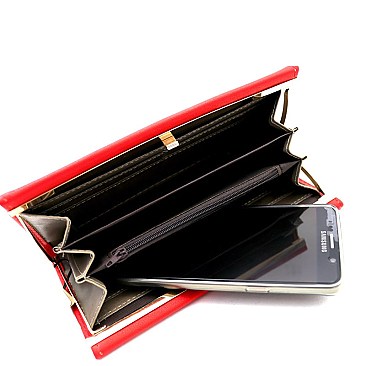 Fashionable Smartphone Friendly Frame Snap Wallet MH-PPW2187
