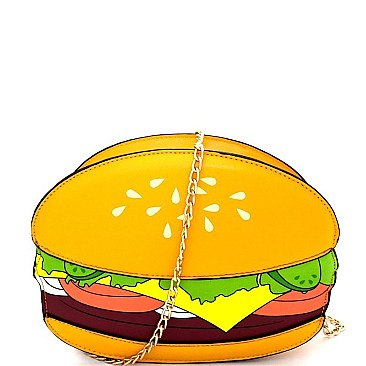 PPC3962-LP Unique Burger Theme Novelty Cross Body