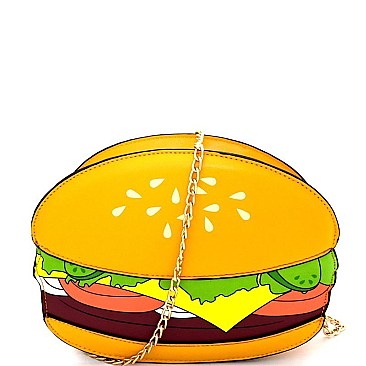 PPC3962-LP Unique Burger Theme Novelty Cross Body