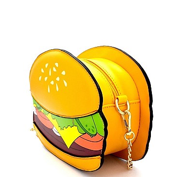 PPC3962-LP Unique Burger Theme Novelty Cross Body