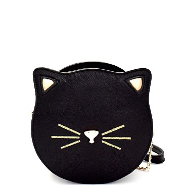 PPC5734-LP Cat Theme Round Novelty Cross Body