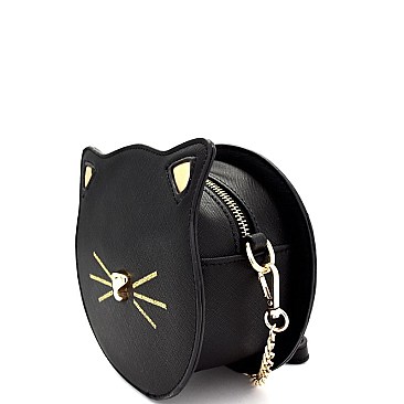 PPC5734-LP Cat Theme Round Novelty Cross Body