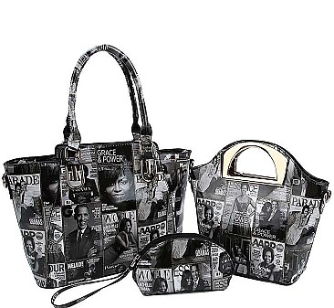 3 IN 1 MAGAZINE SATCHEL WITH LONG STRAP