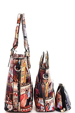 3 IN 1 MAGAZINE SATCHEL WITH LONG STRAP