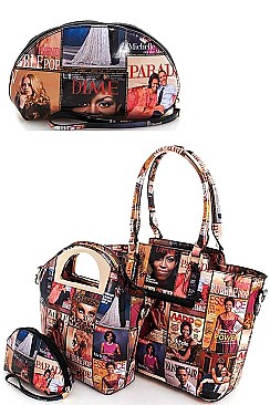 3 IN 1 MAGAZINE SATCHEL WITH LONG STRAP