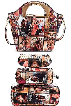 3 IN 1 MAGAZINE SATCHEL WITH LONG STRAP