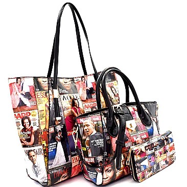 Michelle Obama Handbag- Patent 3 in 1 Tote Value SET