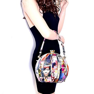 Obama Magazine Print Ball-Shaped Unique Satchel  MH-PQ024