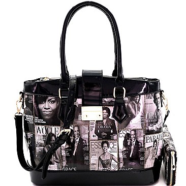 michelle obama purse Magazine with wallet