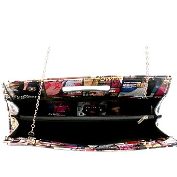 Magazine Print Carry Bag Clutch