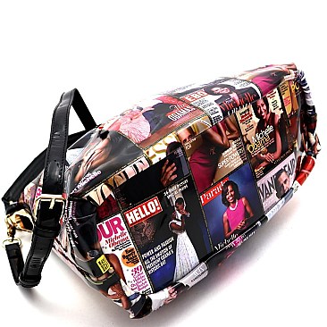 2-Way Magazine Print Patent Hobo Wallet SET