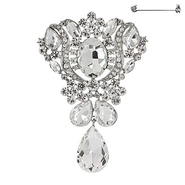 Classic Rhinestone Pin Brooch MEZPQ75