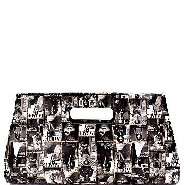 Obama  Magazine Print Patent Carry Bag Clutch MH-PQS04