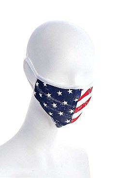 US FLAG FABRIC FACE SPANDEX MASK