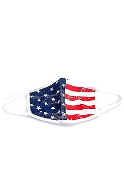 US FLAG FABRIC FACE SPANDEX MASK