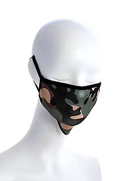 FASHION FABRIC CAMOUFLAGE FACE SPANDEX MASK