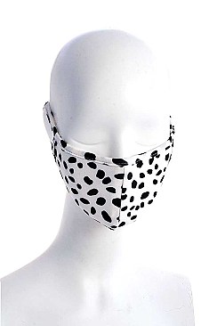 COW PRINT FASHION FABRIC FACE SPANDEX MASK