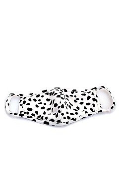 COW PRINT FASHION FABRIC FACE SPANDEX MASK