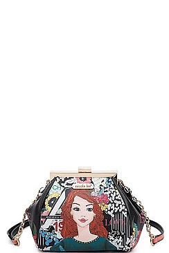 CUTE NICOLE LEE FRAME CROSS BODY BAG