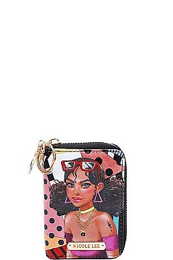 NICOLE LEE SMALL FASHION PRINT CARD WALLET