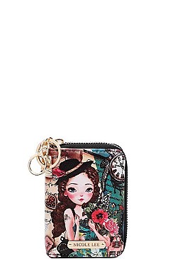 NICOLE LEE SMALL FASHION PRINT CARD WALLET