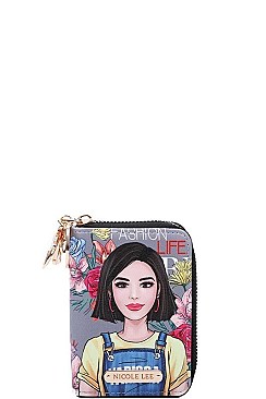 NICOLE LEE SMALL FASHION PRINT CARD WALLET