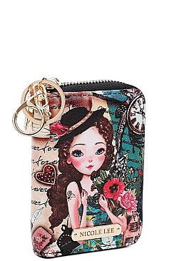 NICOLE LEE SMALL FASHION PRINT CARD WALLET