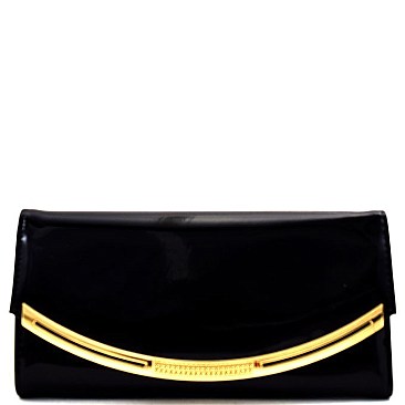 Accented Patent Trifold Wallet