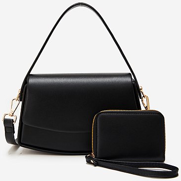 Fashion Top Handle Satchel 2-in-1 Set