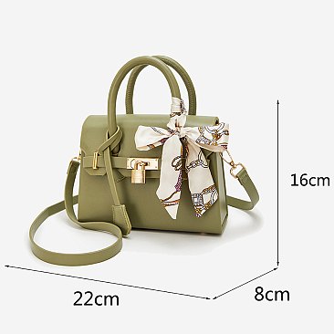 Scarf Padlock Satchel 2-in-1 Set