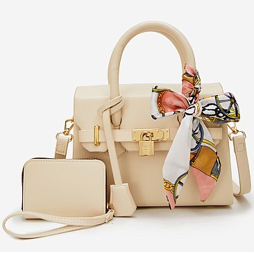 Scarf Padlock Satchel 2-in-1 Set