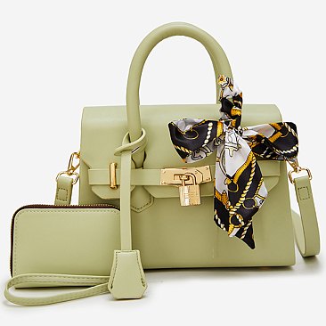 Scarf Padlock Satchel 2-in-1 Set